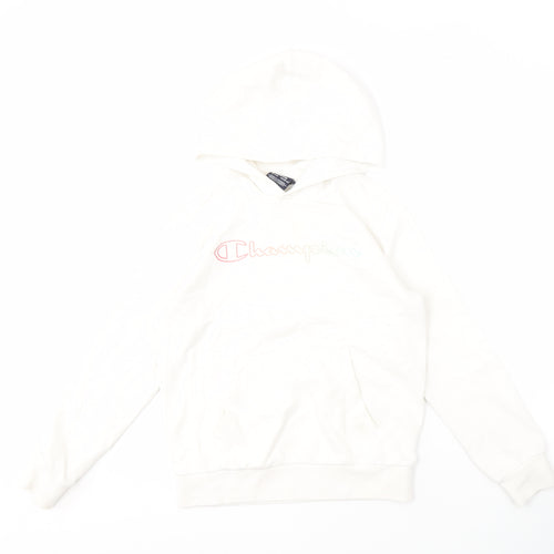 Champion Girls White Hoodie, 9-10 Years, Pullover Style