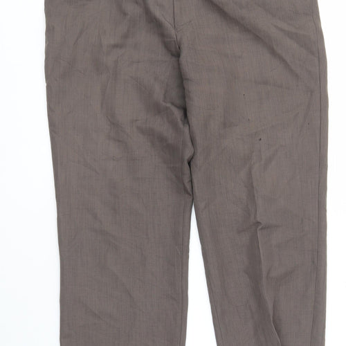 Greenwoods Men's Brown Straight Trousers 34W