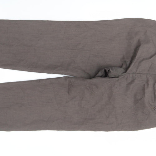 Greenwoods Men's Brown Straight Trousers 34W