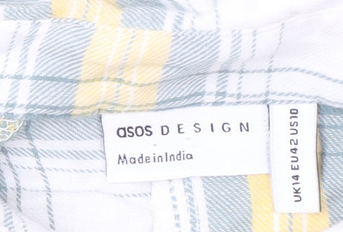 ASOS DESIGN Men's Multicoloured Check Shirt Size 14