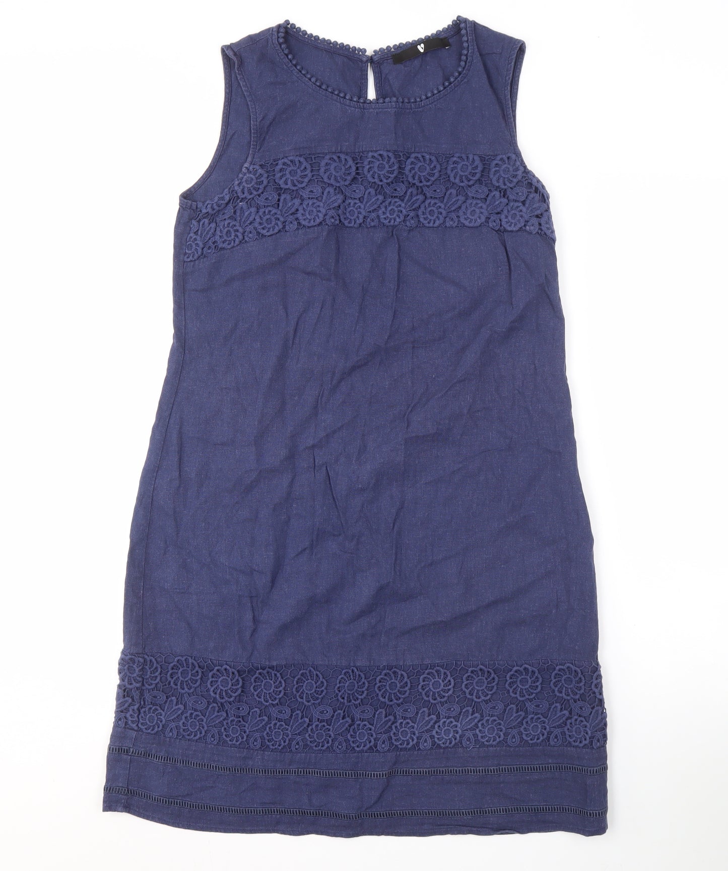 Very Women's Blue Sleeveless Dress, Size 12