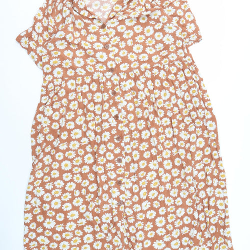 Monki Women's Multicoloured Floral Dress M