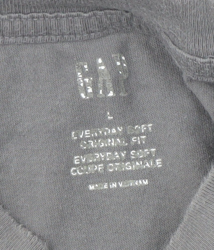 GAP Men's L Grey Crew Neck Short Sleeve T-Shirt