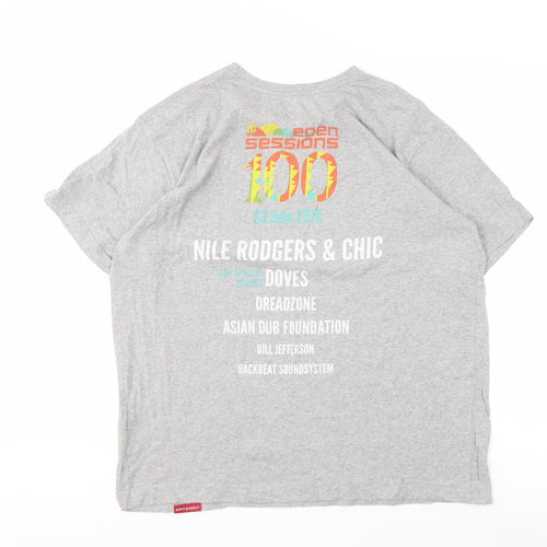 Eden Project Men's XL Grey Music Graphic T-Shirt
