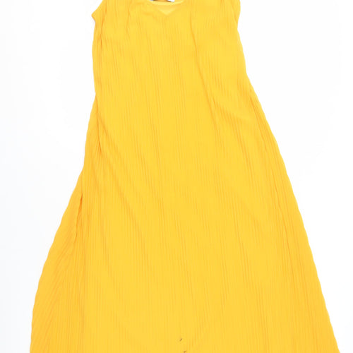 Zara Women's Yellow Sleeveless Strappy Dress
