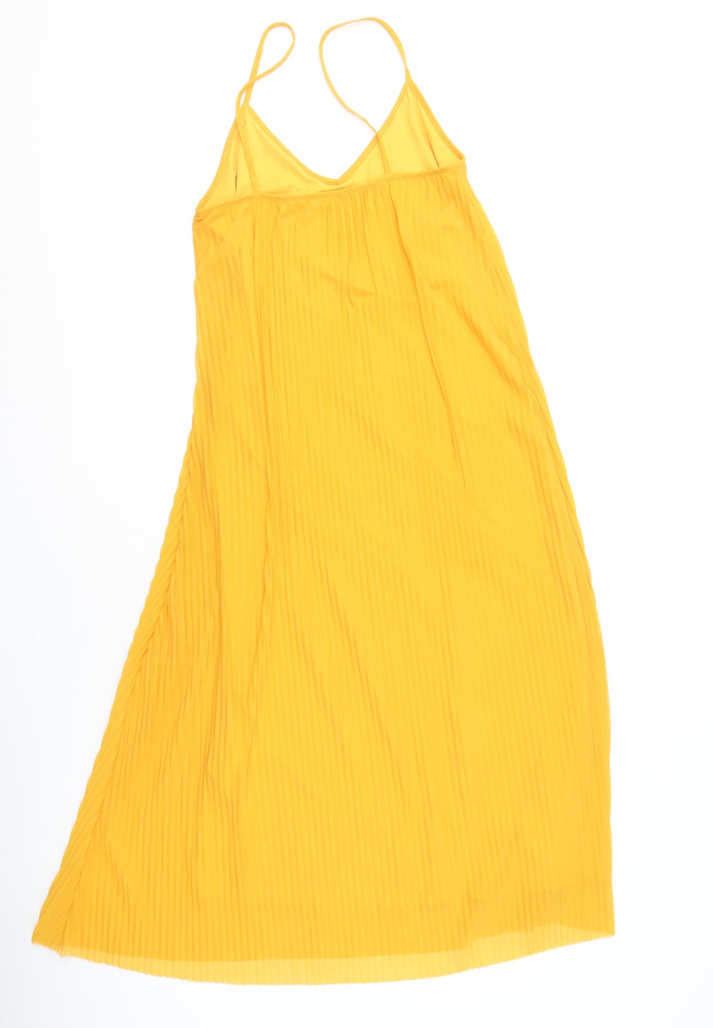 Zara Women's Yellow Sleeveless Strappy Dress
