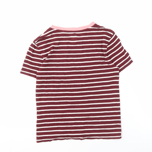 Jack Wills Women's Striped T-Shirt UK 8 Multicoloured
