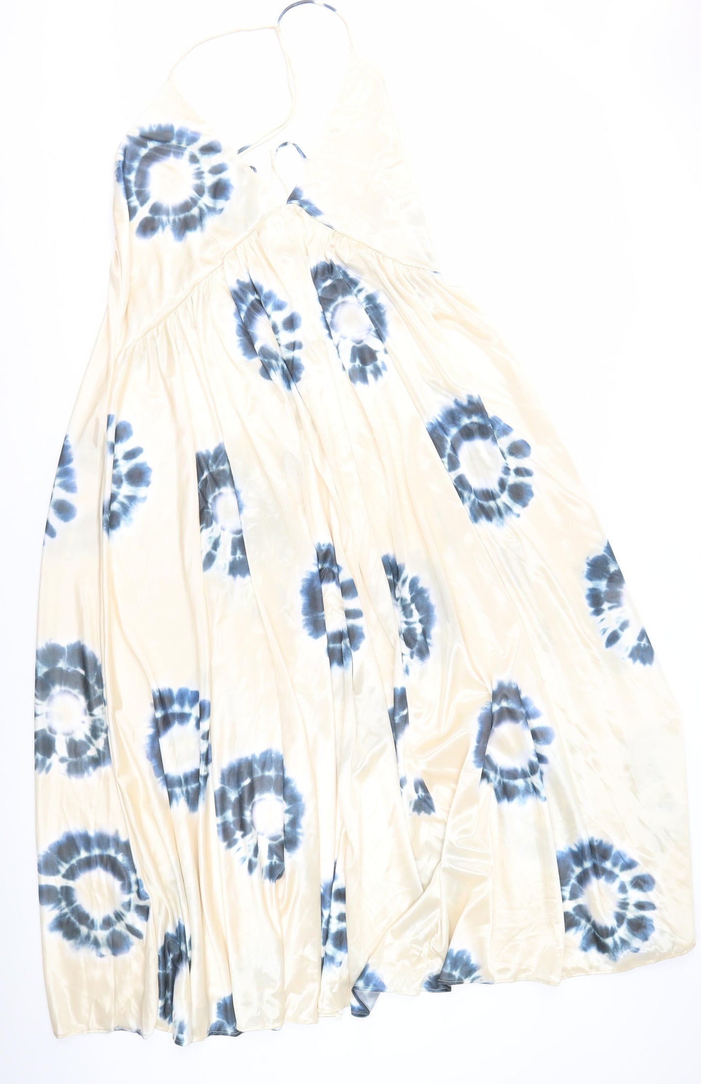Zara Women's Multicoloured Tie Dye Sleeveless Dress S