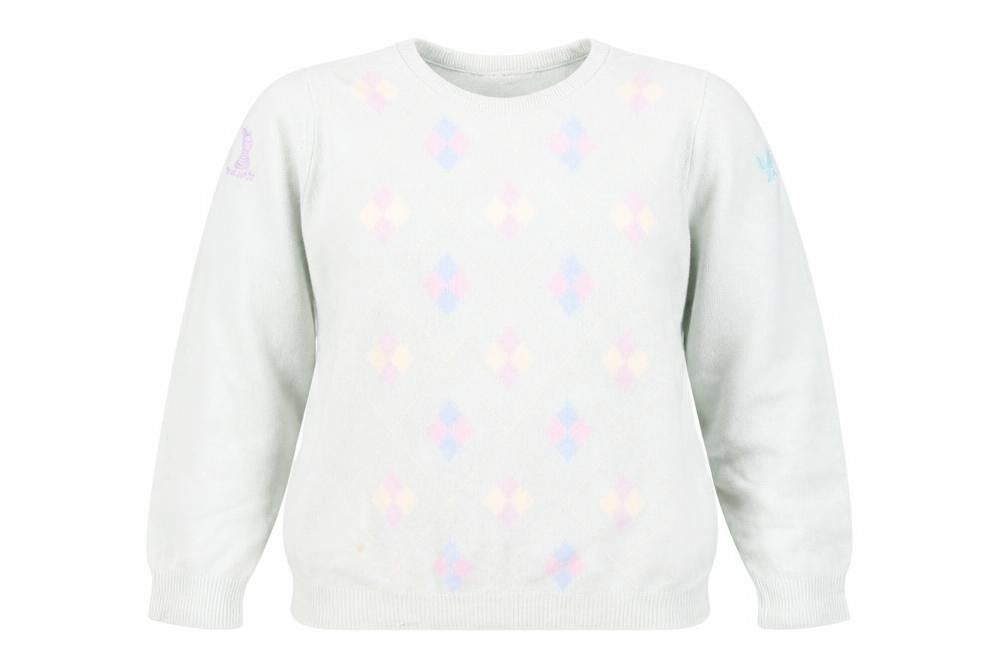 Front view of Lyle & Scott Women's Multicoloured Wool Pullover, M