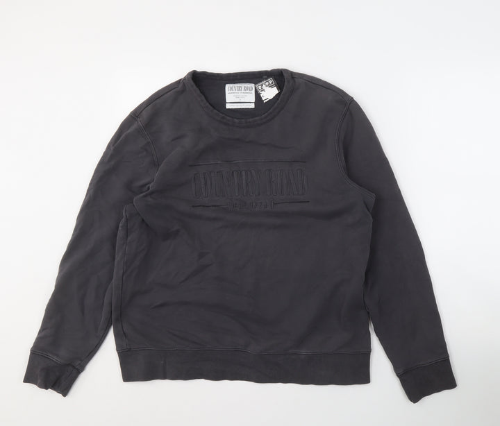 Country Road Men's Black Pullover Sweatshirt M