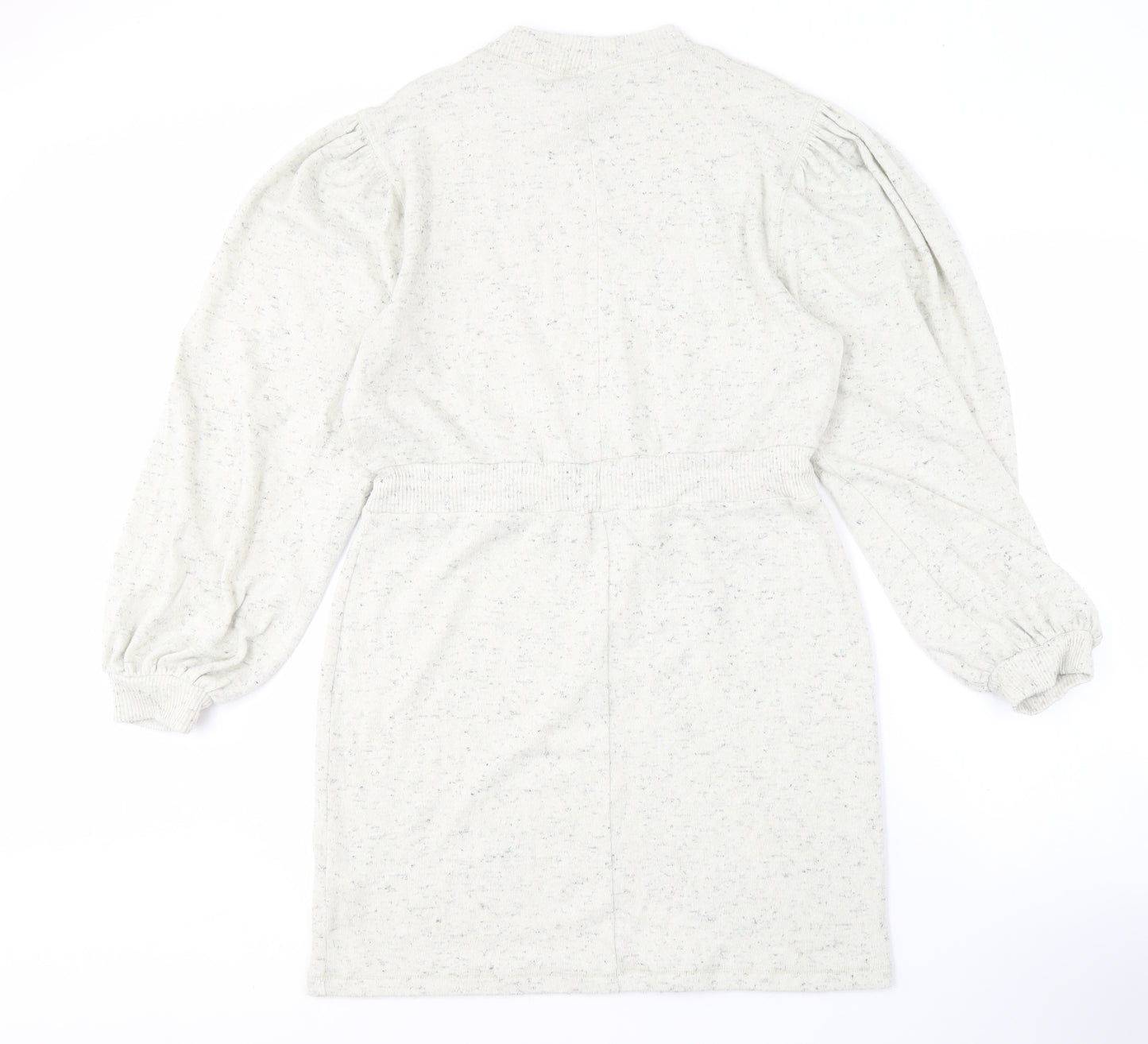 Topshop Women's Grey Jersey Dress with Balloon Sleeves