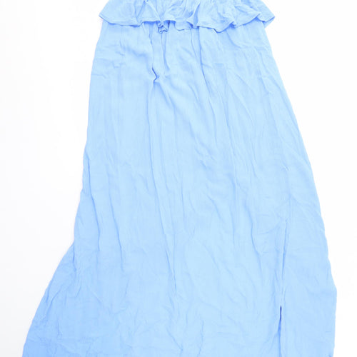 New Look Blue Women's Wrap Skirt, Size M, 100% Viscose