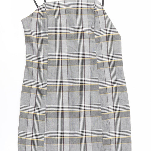 Urban Outfitters Women's Grey Check Slip Dress S