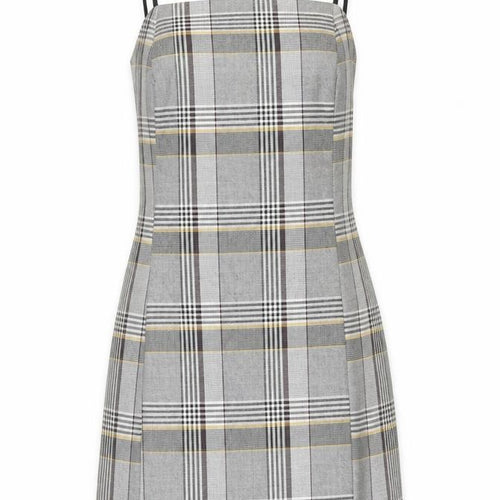 Urban Outfitters Women's Grey Check Slip Dress S