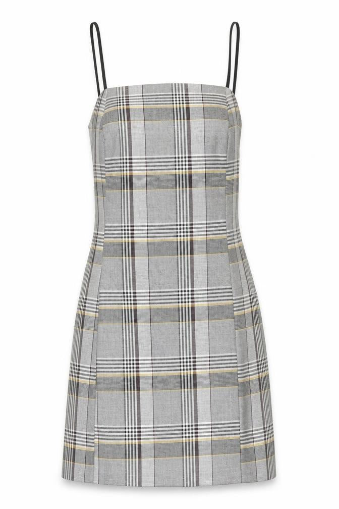 Urban Outfitters Women's Grey Check Slip Dress S