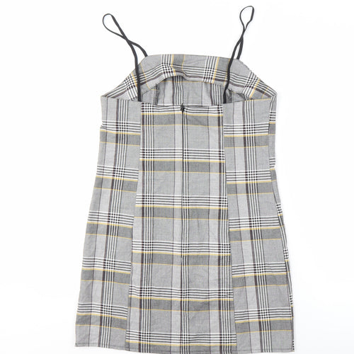 Urban Outfitters Women's Grey Check Slip Dress S