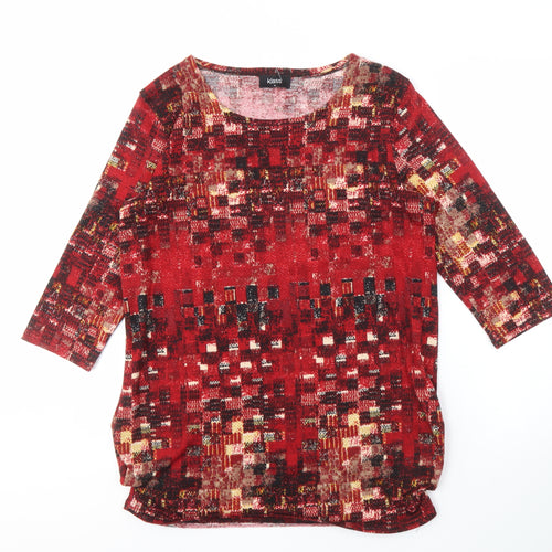 Klass Women's Multicoloured Geometric Pullover, M