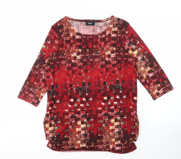 Klass Women's Multicoloured Geometric Pullover, M