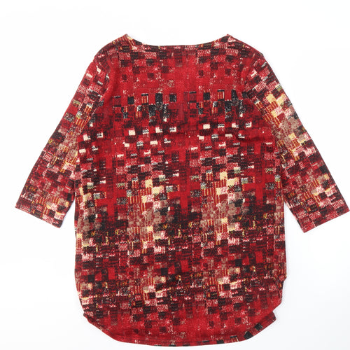 Klass Women's Multicoloured Geometric Pullover, M