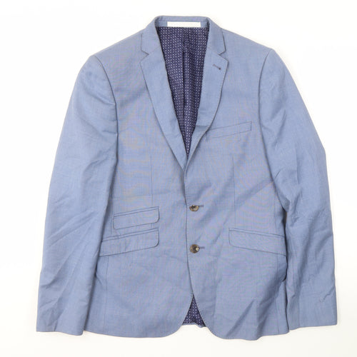 Burton Menswear London Blue Blazer Men 38 Slim Fit