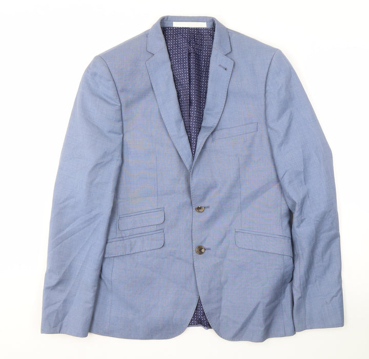 Burton Menswear London Blue Blazer Men 38 Slim Fit