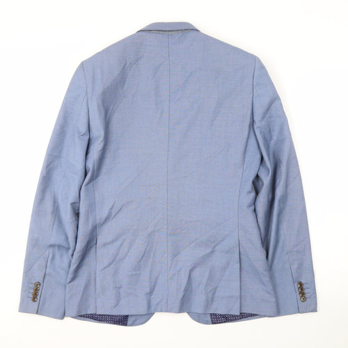 Burton Menswear London Blue Blazer Men 38 Slim Fit