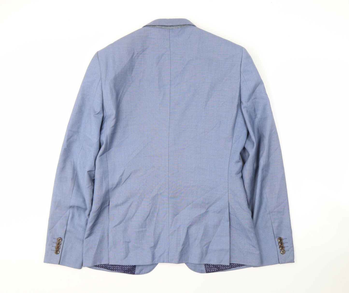Burton Menswear London Blue Blazer Men 38 Slim Fit