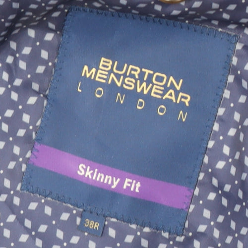 Burton Menswear London Blue Blazer Men 38 Slim Fit