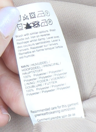 River Island Women’s Beige Blazer, Small, Button Accents