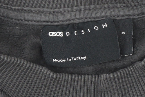 ASOS DESIGN Black Men's Sweatshirt S Pullover