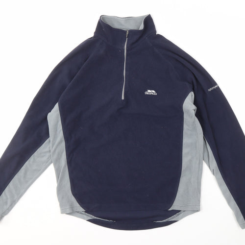 Trespass Men's Blue Fleece Sweatshirt, 1/2 Zip, M