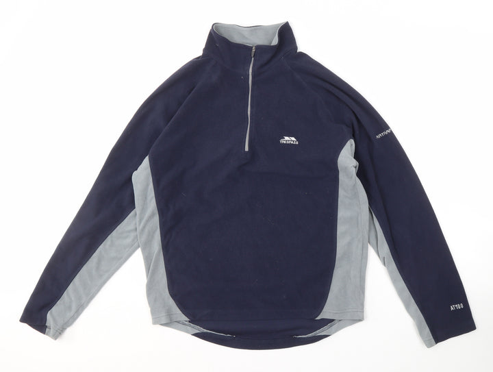 Trespass Men's Blue Fleece Sweatshirt, 1/2 Zip, M