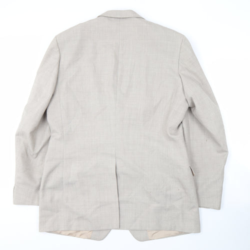 St Michael Men's Beige Blazer 44L Long Jacket