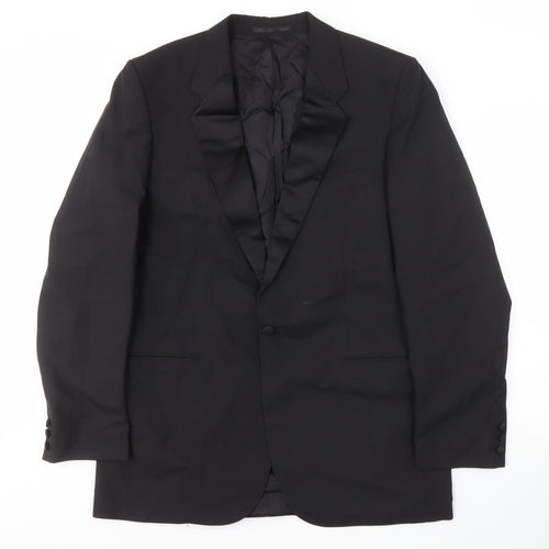 St Michael Men's Black Long Blazer Jacket 42