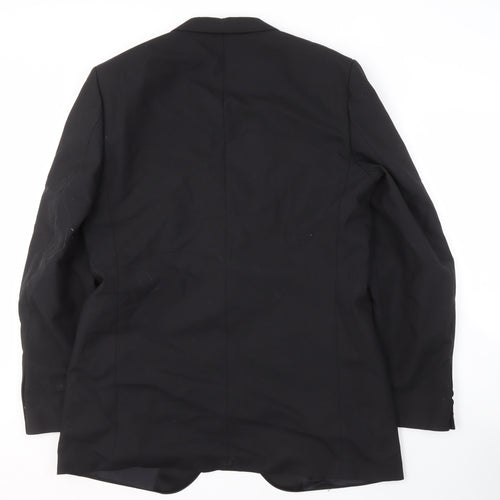 St Michael Men's Black Long Blazer Jacket 42