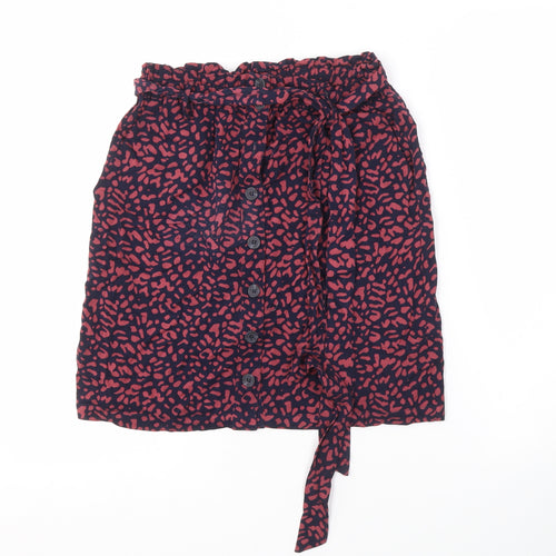 Oasis Women's Multicoloured Animal Print Skirt Size 8