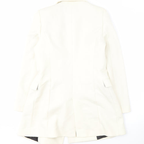 Zara Woman Ivory Motorcycle Coat - Size S