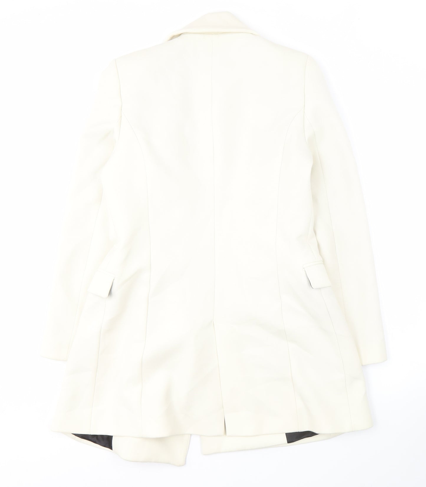 Zara Woman Ivory Motorcycle Coat - Size S