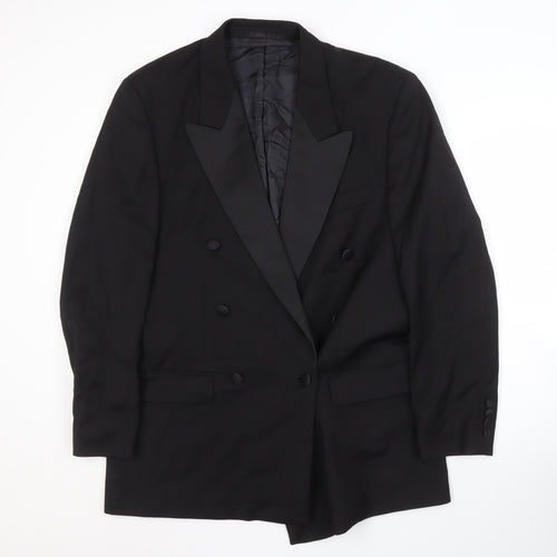 Pierre Cardin Men's Black Double-Breasted Tuxedo Blazer 40R