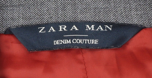 Zara Man Grey Blazer for Men - Size 40, Regular Fit