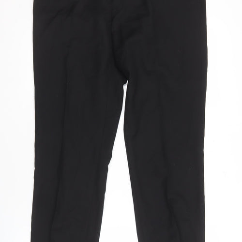 White Label Men's Black Trousers 36x32 Regular Fit