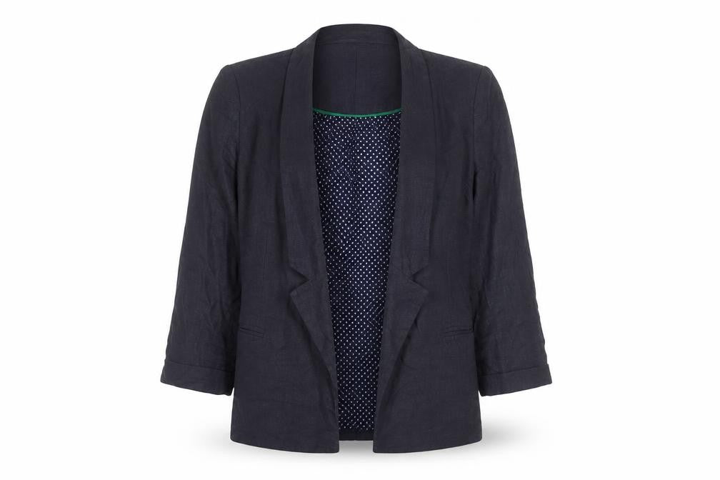Front view of White Stuff Women’s Blue Polka Dot Blazer