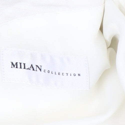 Milan Collection Men's Ivory Linen Blazer 40 Long