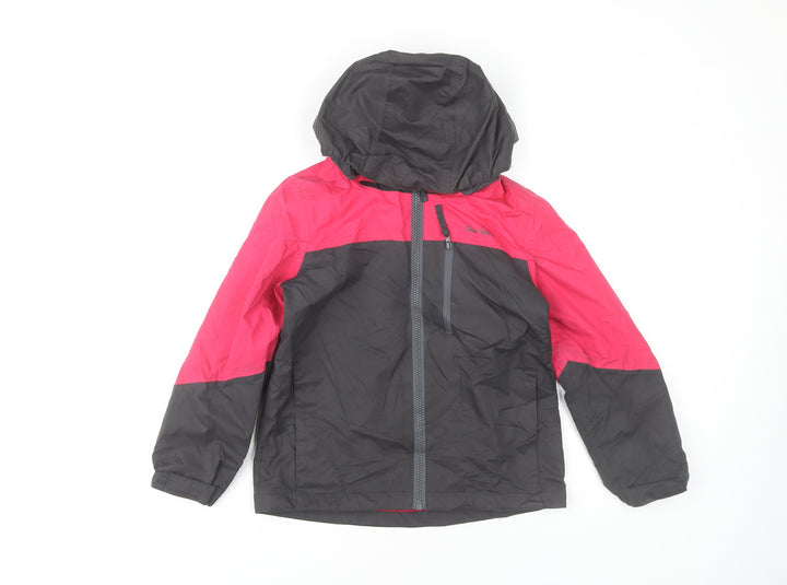 Peter Storm Girls Pink Black Windbreaker Jacket 7-8 Years