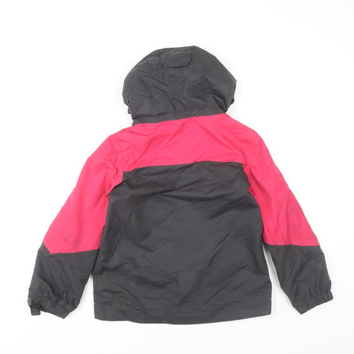 Peter Storm Girls Pink Black Windbreaker Jacket 7-8 Years