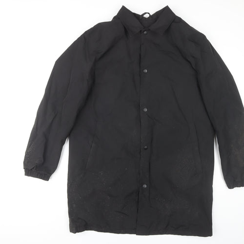 H&M Men's Black Rain Coat Size M - Water Resistant