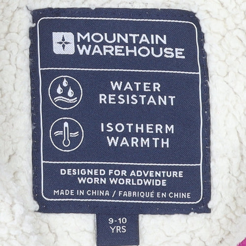 Mountain Warehouse Girls Pink Puffer Jacket 9-10 Years