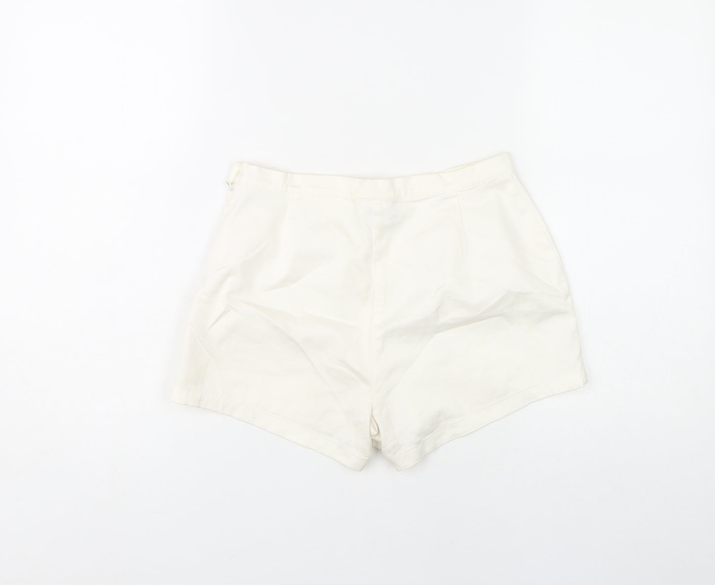 Next Women's White Cotton Blend Casual Shorts UK 10