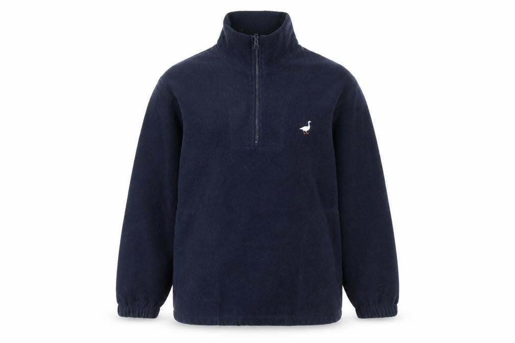 Front view of G&G Blue Fleece 1/2 Zip Sweatshirt, unisex m