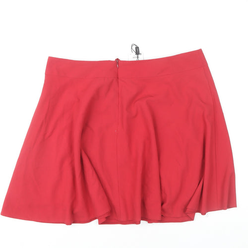 Next Women's Red Flare Skirt, Size 16